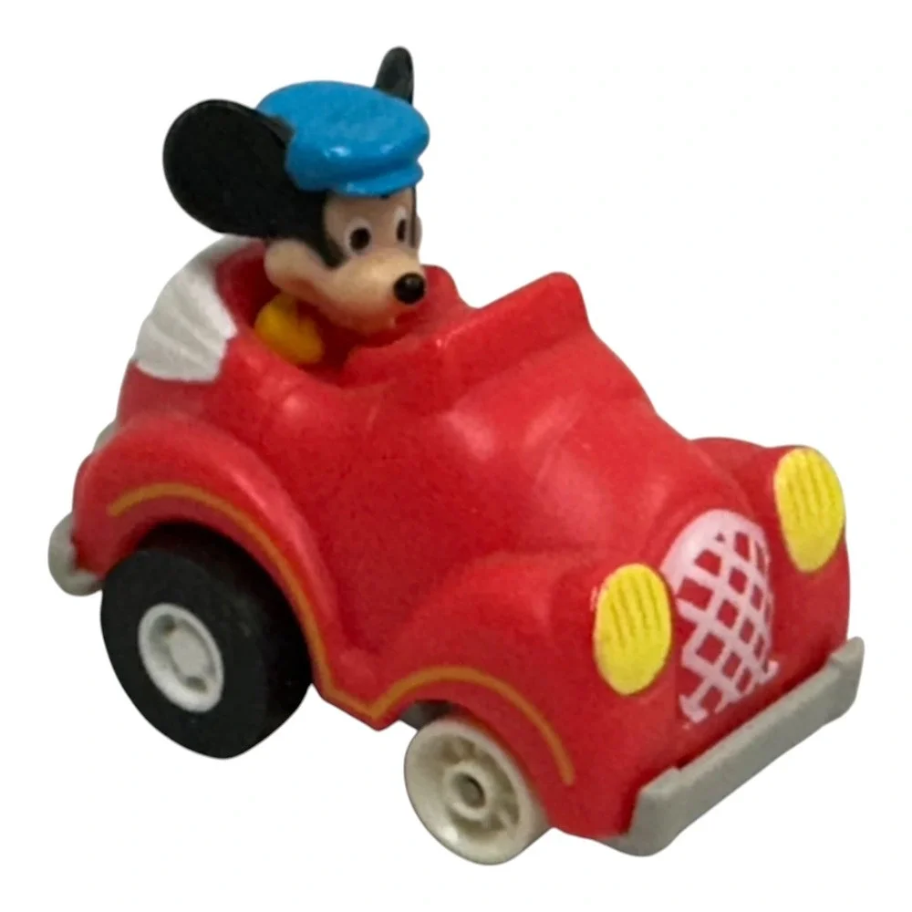 Vintage Disney Pull Back Cars Lot of 3 Mickey Mouse Donald Duck Goofy Train
